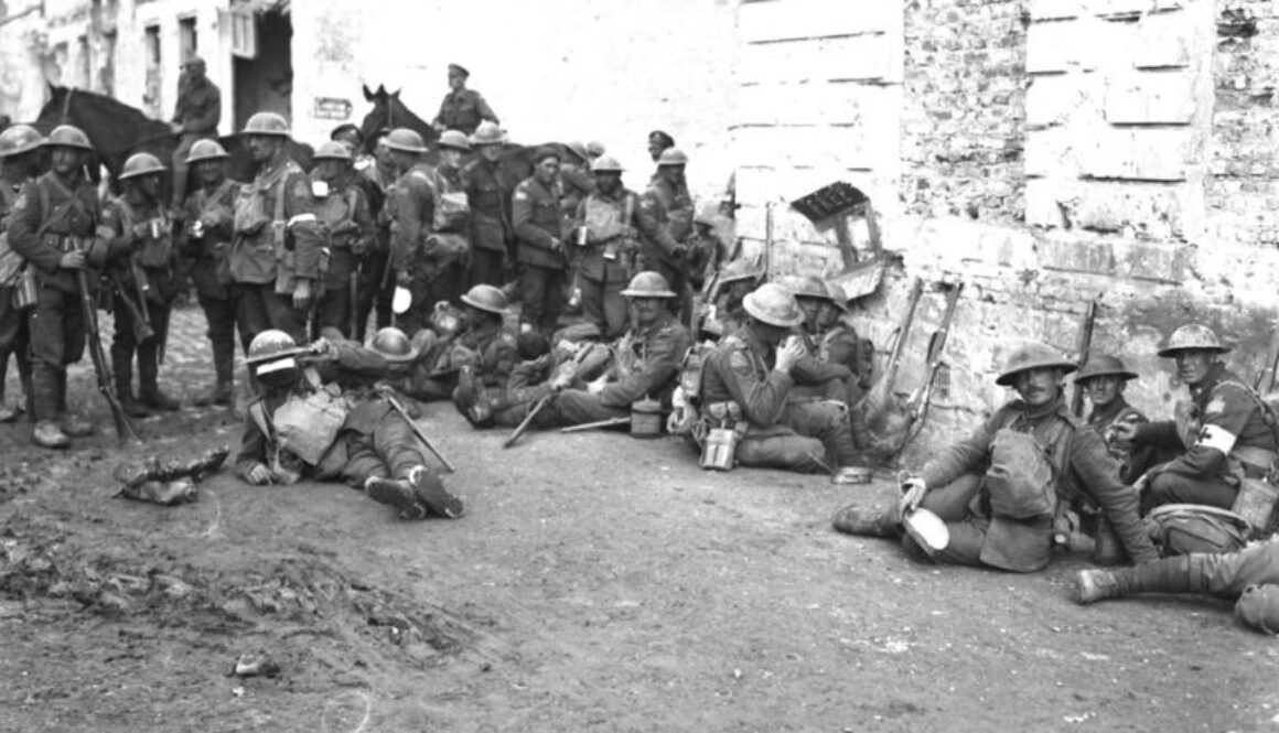 111_Men of Princess Patricia's Light Infantry resting. Advance East of Arras. Sept. 1918.